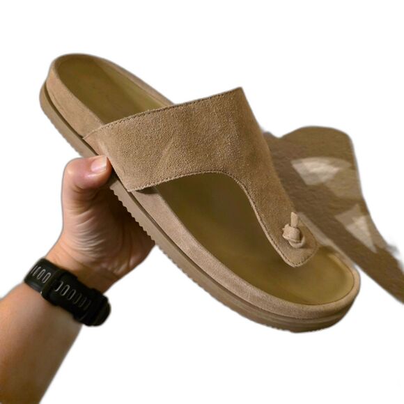 Vince Diego Suede Thong Sandals - Sandtrail Beige Men\'s Size 10.5M main image 8